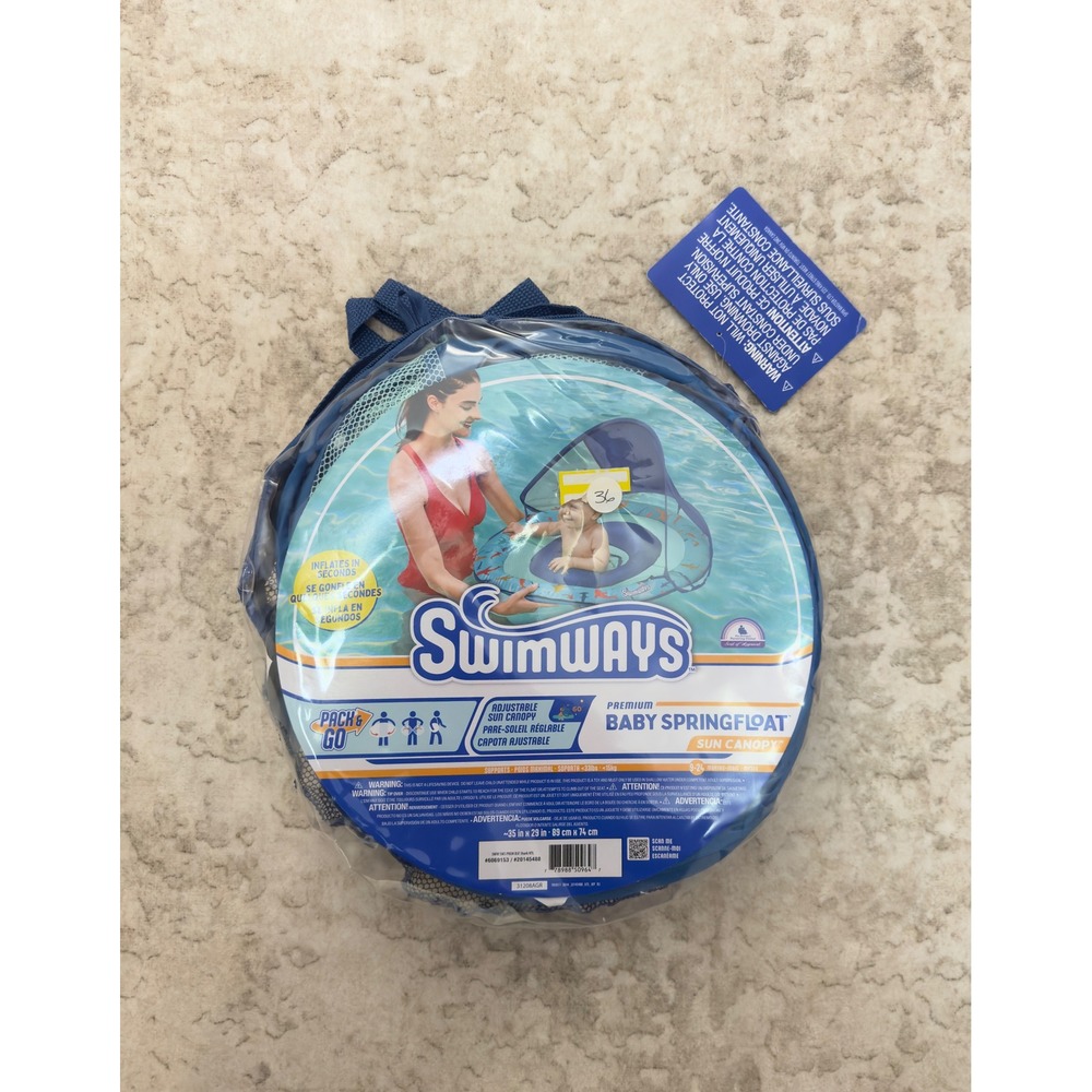 Swimways Premium Baby‎ Spring Float Sun Canopy Adjustable Sunshade Pack Go
